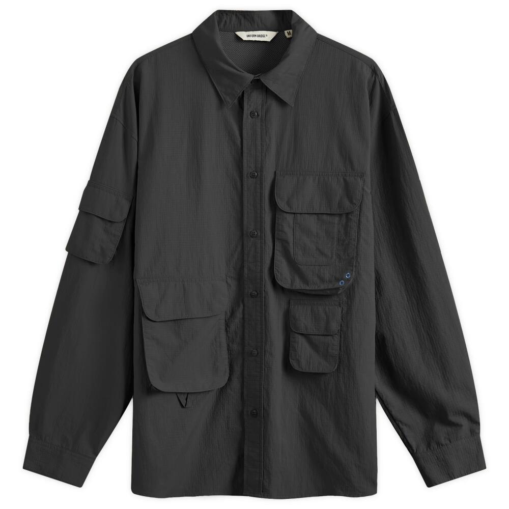 Uniform Bridge Men's Ripstop Multi Pocket Shirt in Black Cover