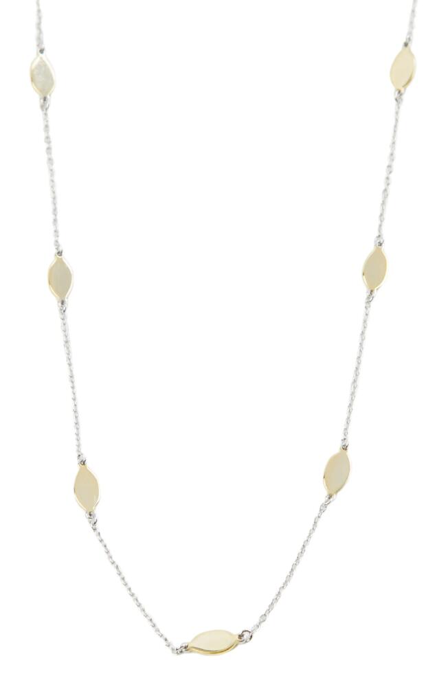 Argento Vivo Sterling Silver Organic-Shape Station Necklace in Gold/Silver Cover