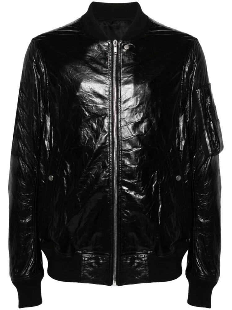 Rick Owens Classic Flight leather bomber jacket - Black Cover