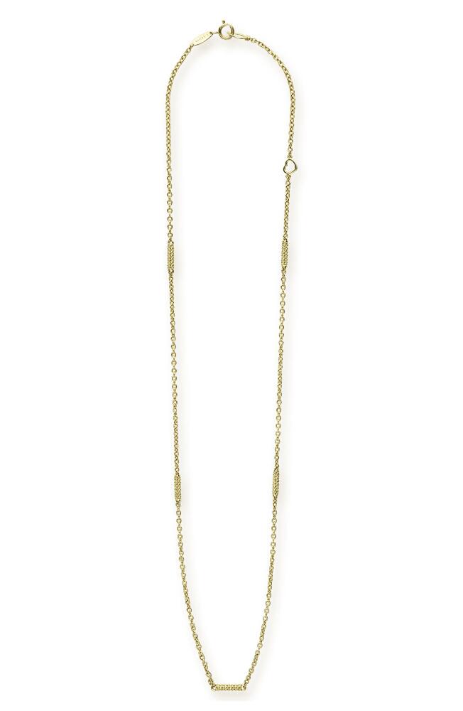 LAGOS Caviar Bead Station Necklace in Gold Cover