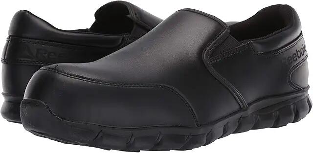 Reebok Work Sublite Cushion Work Comp Toe ESD Slip On (Black) Men's Work Boots Cover