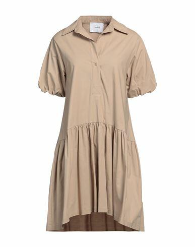 Nude Woman Mini dress Sand Cotton, Elastane Cover