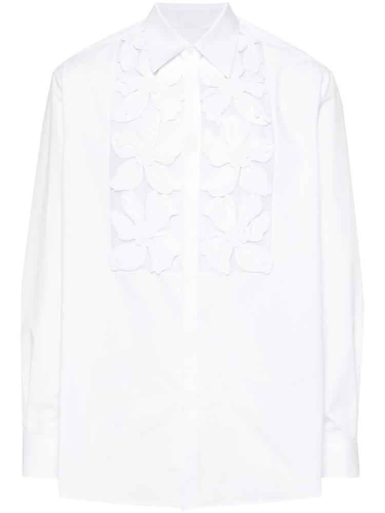 Valentino Garavani floral-appliqué cotton shirt - White Cover