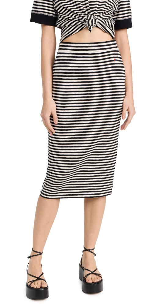 Clare V. Le Tube Skirt Black & Cream Stripe Cover