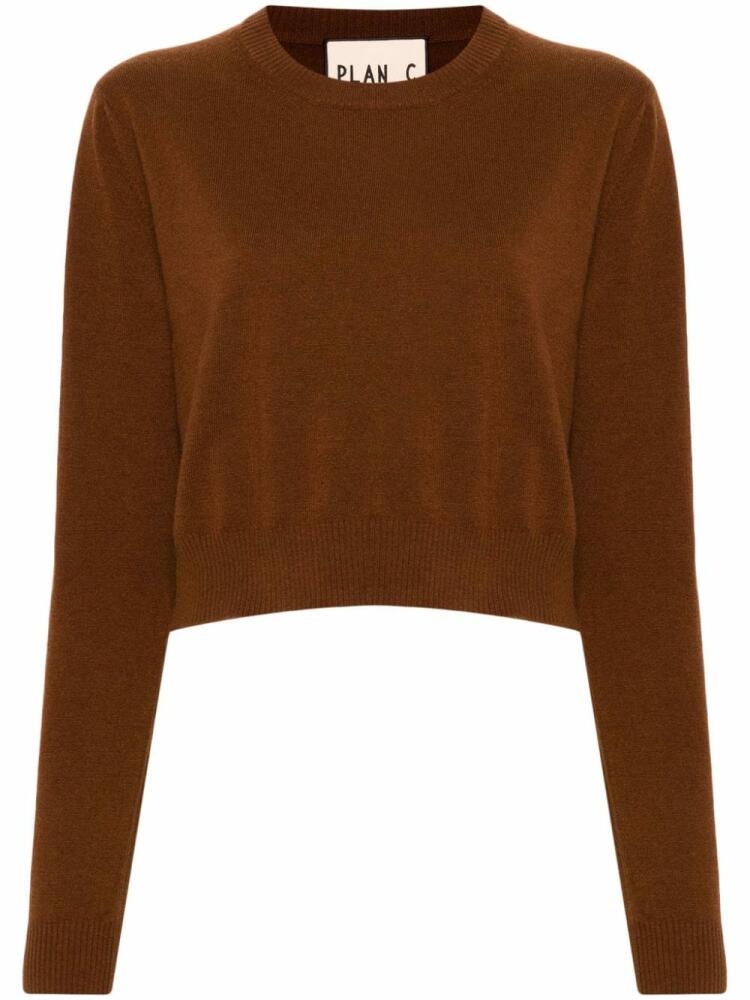 Plan C crew-neck sweater - Brown Cover