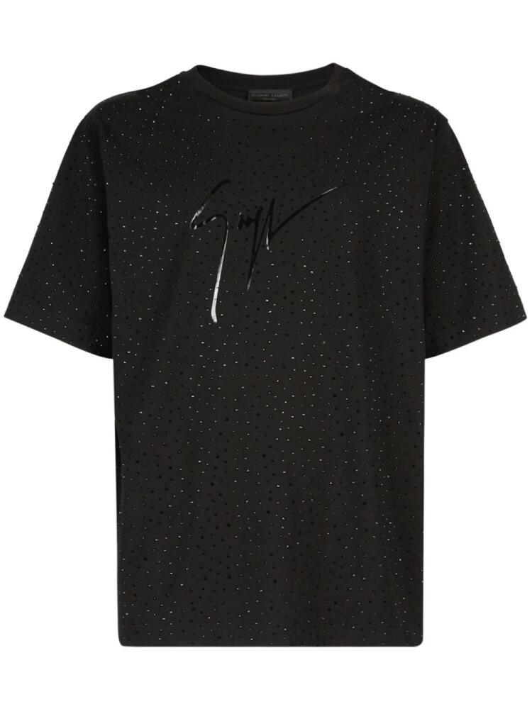 Giuseppe Zanotti logo-print cotton T-shirt - Black Cover