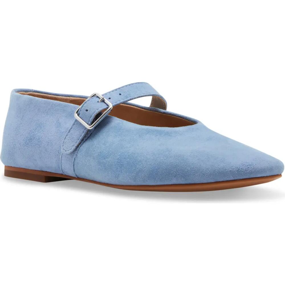 Steve Madden Dreaming Mary Jane Flat in Blue Suede Cover