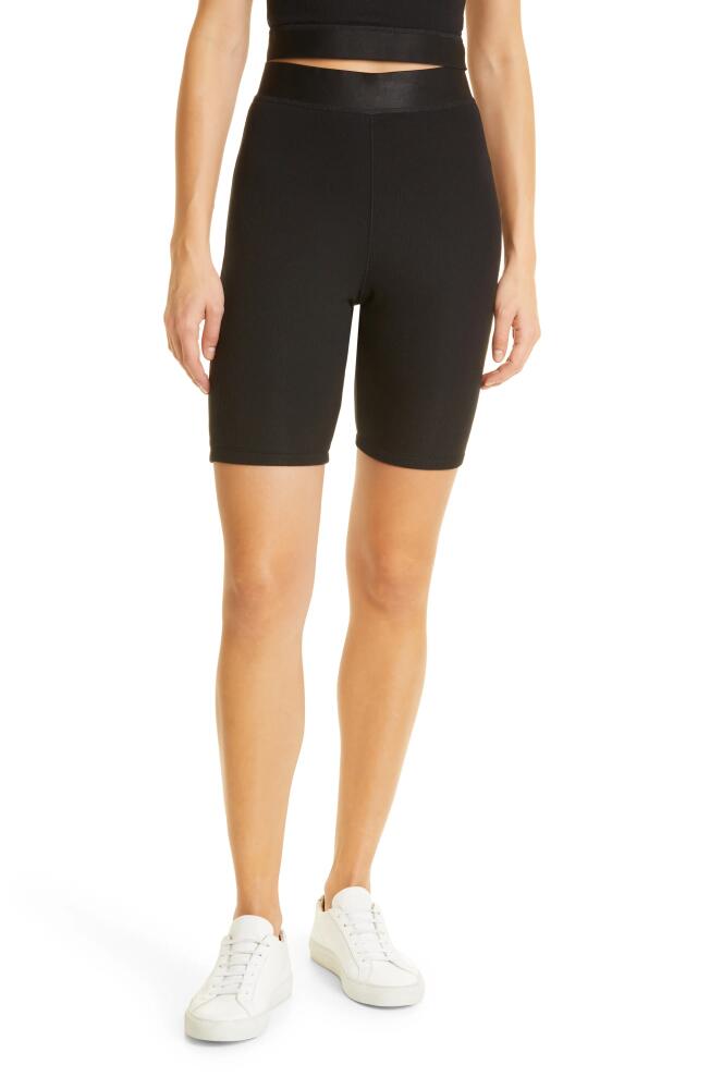 ATM Anthony Thomas Melillo High Waist Rib Bike Shorts in Black Cover