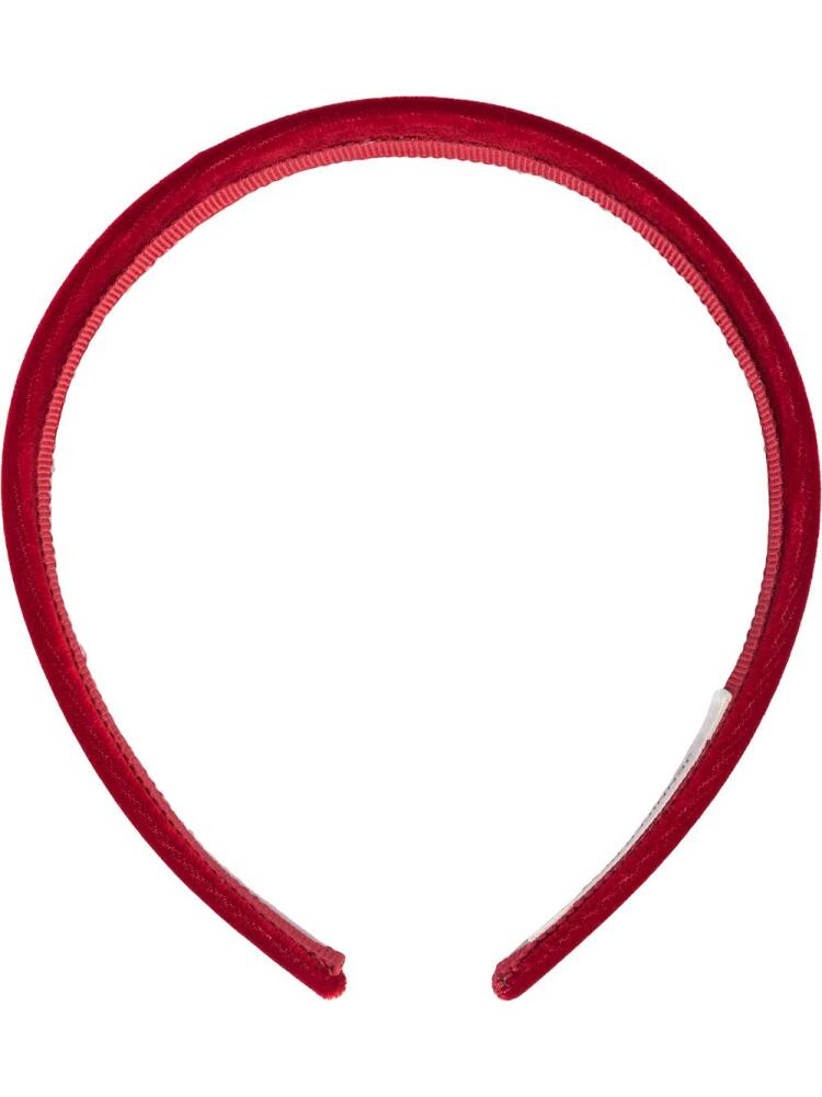 Jennifer Behr Charlize wide velvet headband - Red Cover