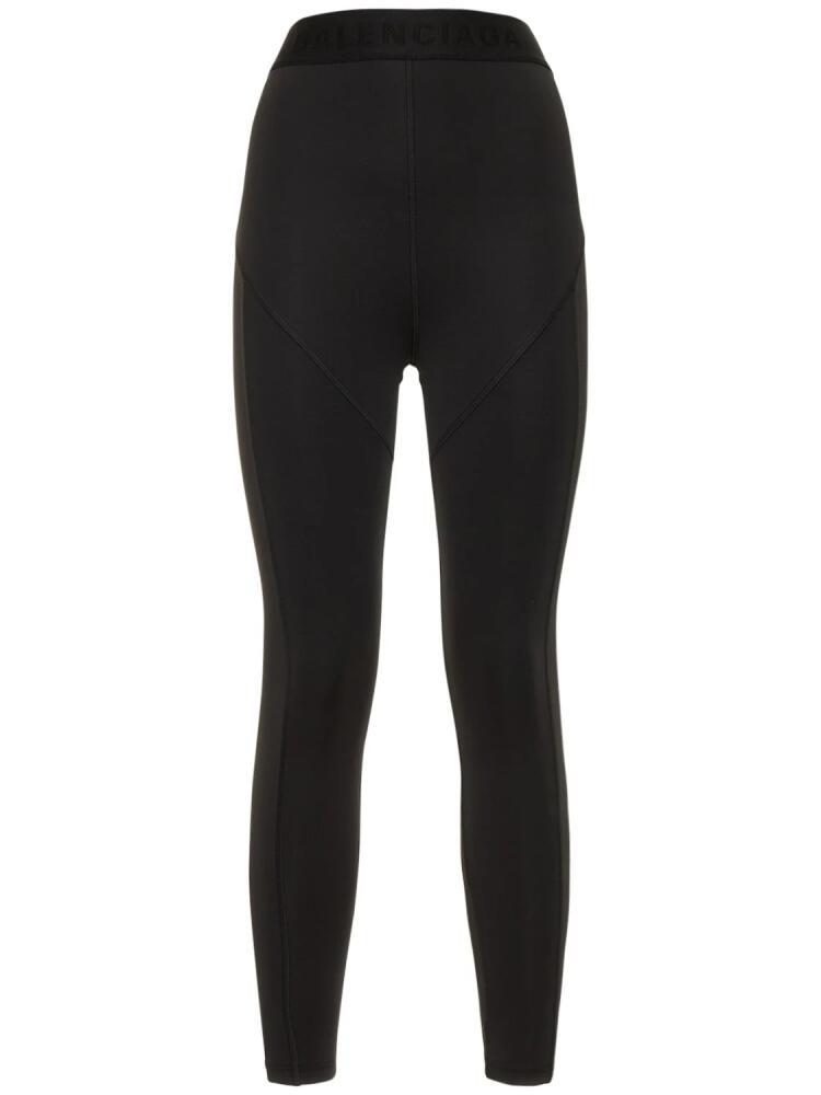 BALENCIAGA Cut Out Stretch Tech Jersey Leggings Cover