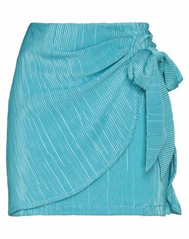 Haveone Woman Mini skirt Turquoise Polyester Cover