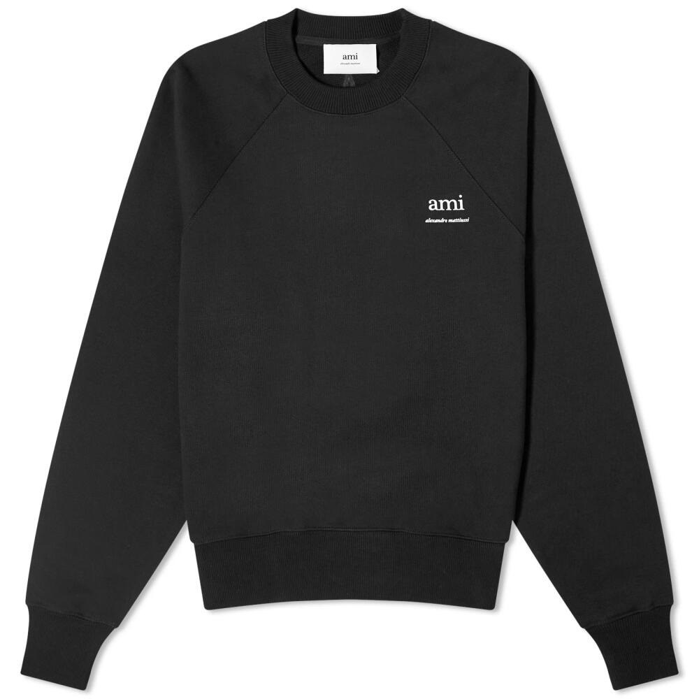 AMI Paris Logo Crew Sweatshirt in Black Cover