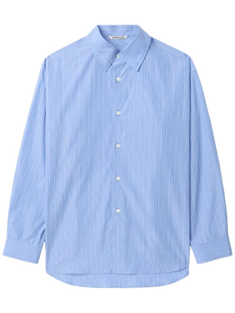 Auralee stripe-pattern shirt - Blue Cover