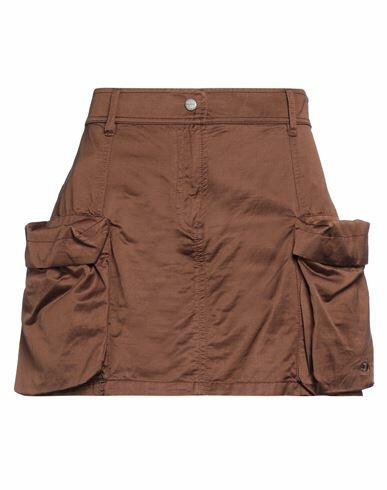 Diesel Woman Mini skirt Brown Cotton, Viscose Cover