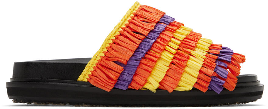 Marni Orange & Yellow Fussbett Sandals Cover