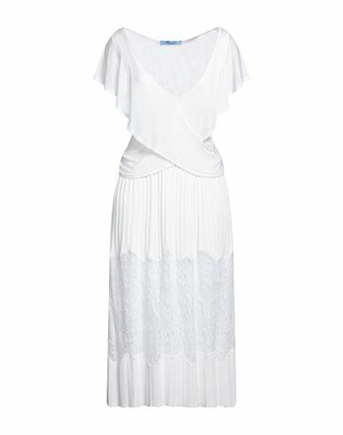 Blumarine Woman Midi dress Off white Viscose, Polyamide Cover