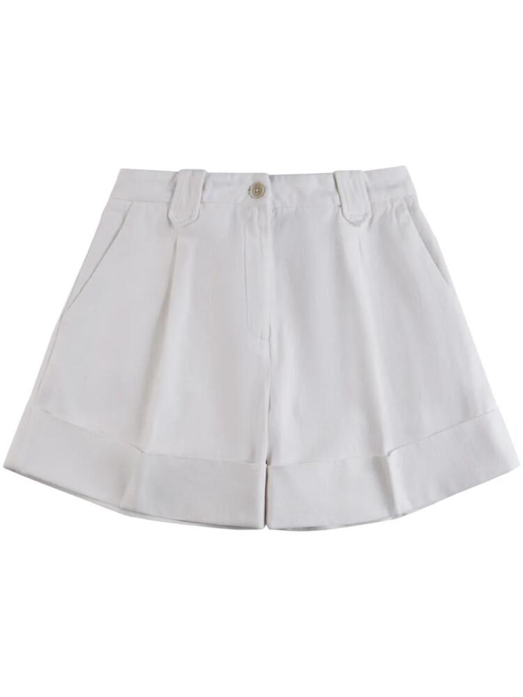 Fay pressed-crease mini shorts - White Cover