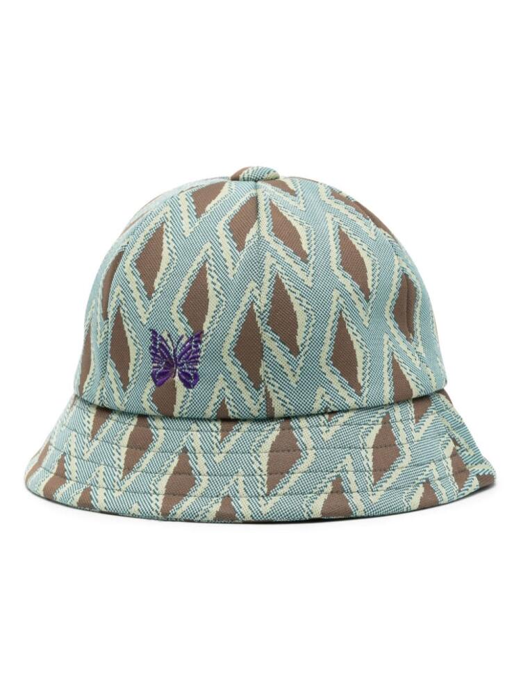 Needles abstract-print bucket hat - Green Cover