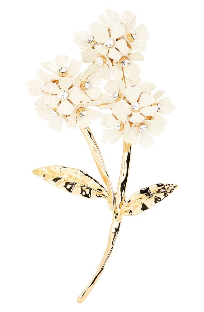 Carolina Herrera Cluster Flower Brooch in White Cover