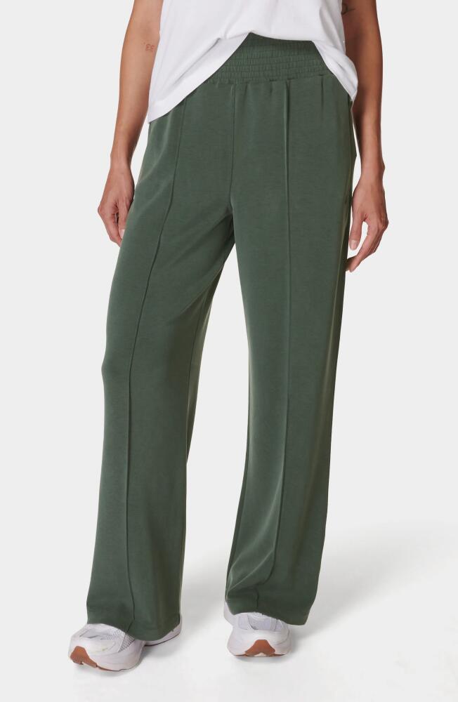 Sweaty Betty Sand Wash Cloud Weight Track Pants in Trek Green Cover