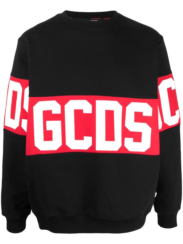 GCDS Large logo print jumper - Black Cover