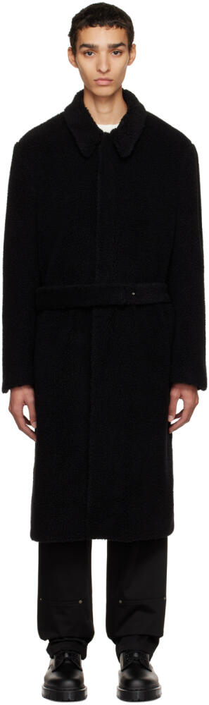 424 Black Faux-Shearling Coat Cover