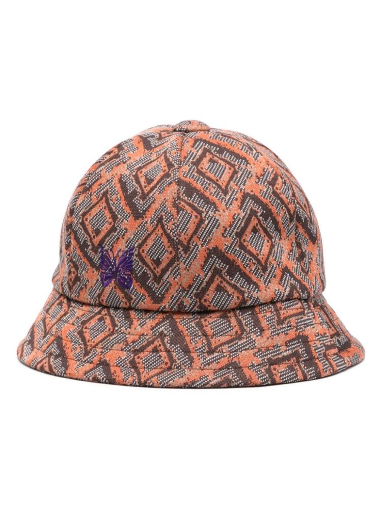 Needles abstract-print bucket hat - Orange Cover