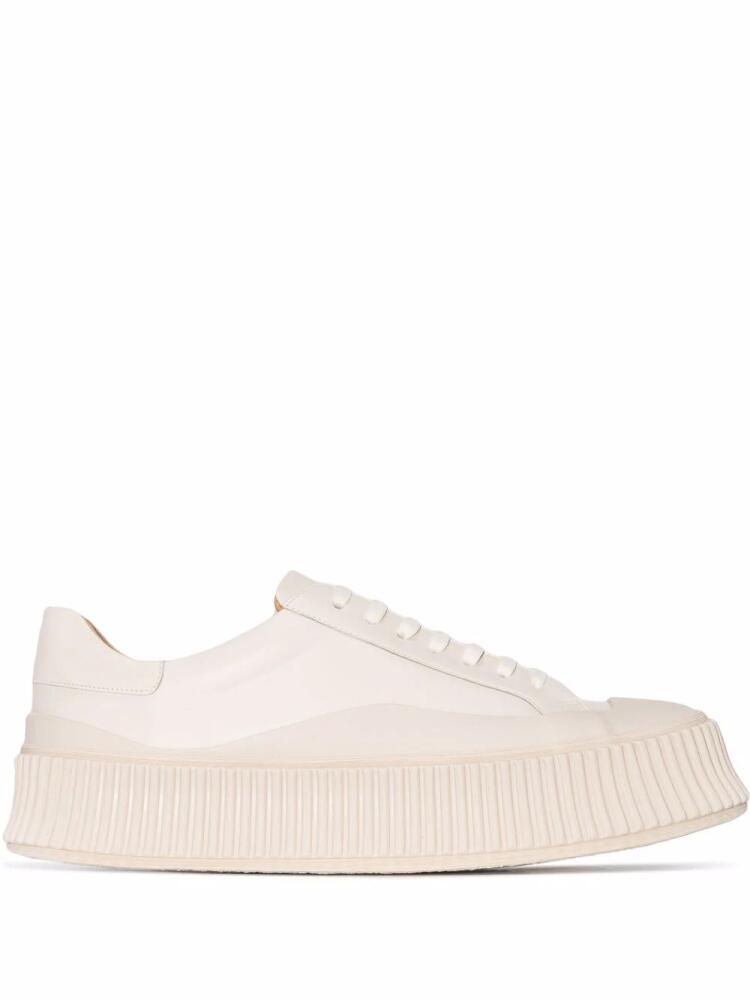 Jil Sander ribbed-sole low-top sneakers - White Cover