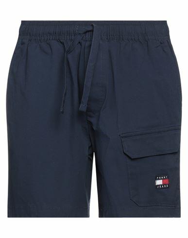 Tommy Jeans Man Shorts & Bermuda Shorts Navy blue Cotton, Linen, Elastane Cover