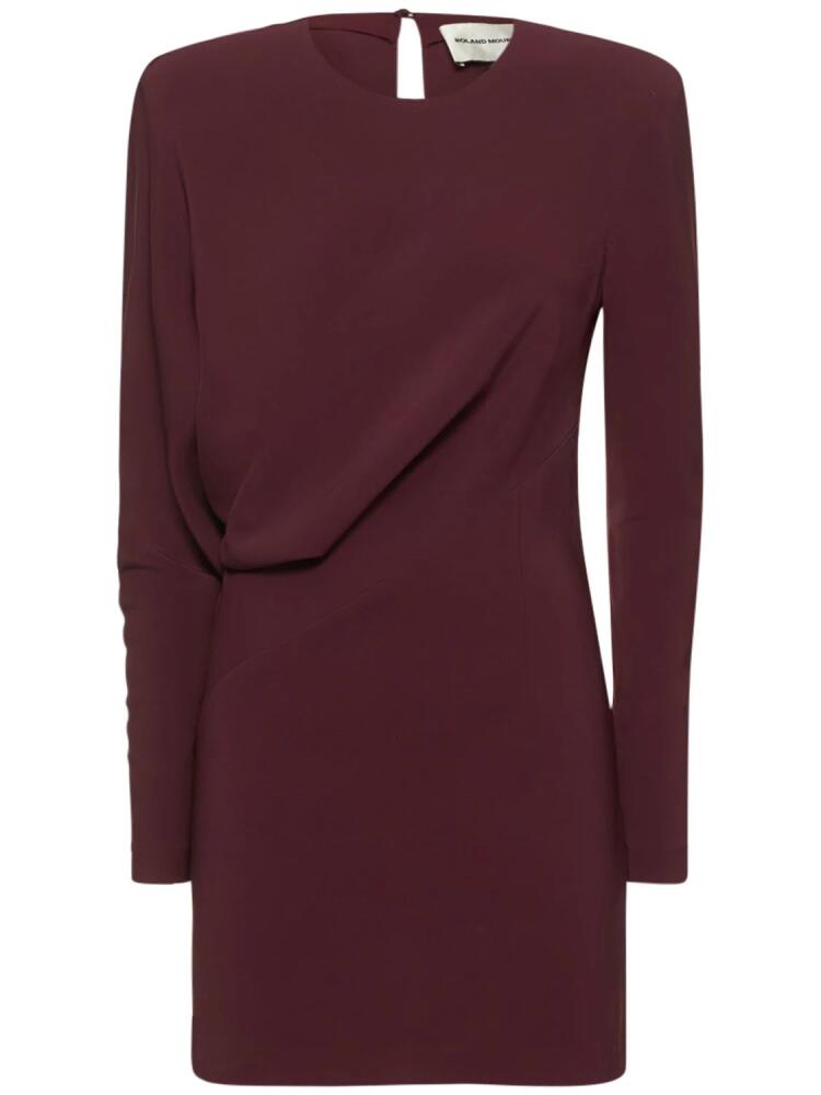 ROLAND MOURET Stretch Viscose Cady Mini Dress Cover