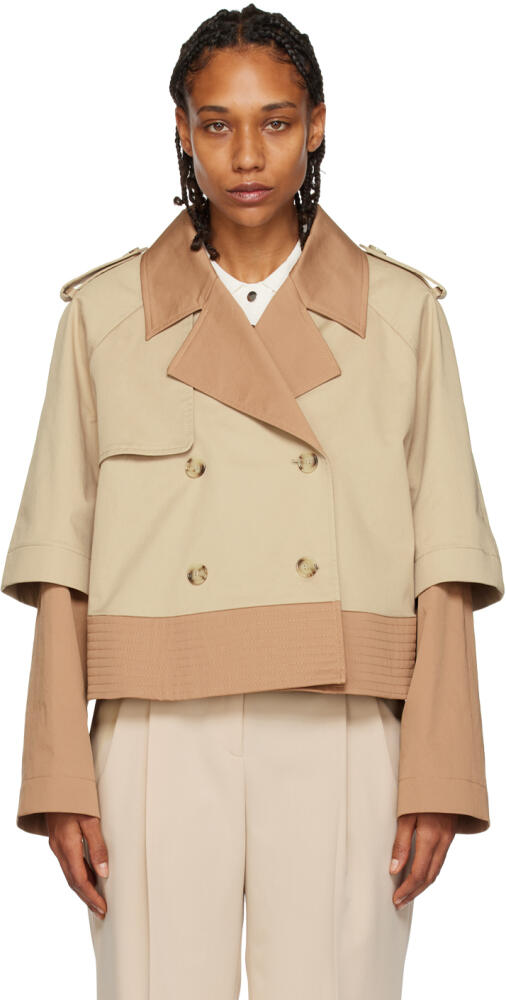 BOSS Beige Double Breasted Jacket Cover