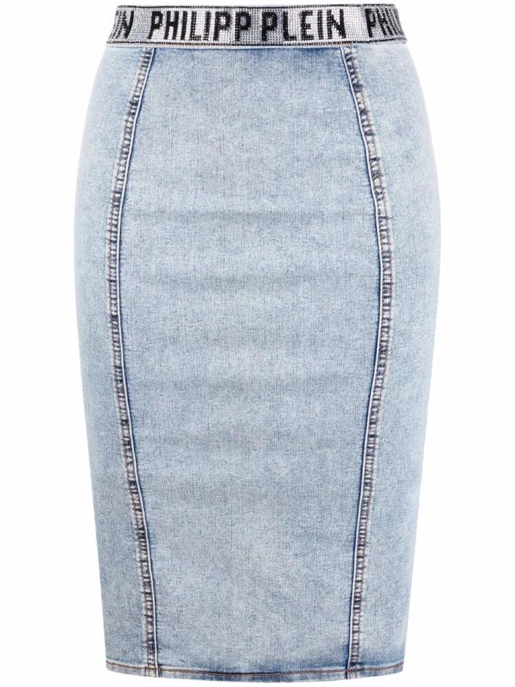 Philipp Plein Stones denim skirt - Blue Cover