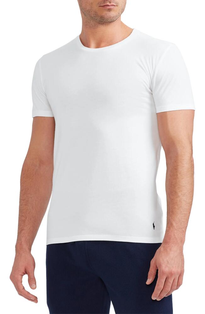 Polo Ralph Lauren 3-Pack Classic Logo Embroidered Crewneck Undershirts in White/white Cover