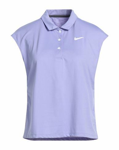 Nike Woman Polo shirt Light purple Polyester, Elastane Cover