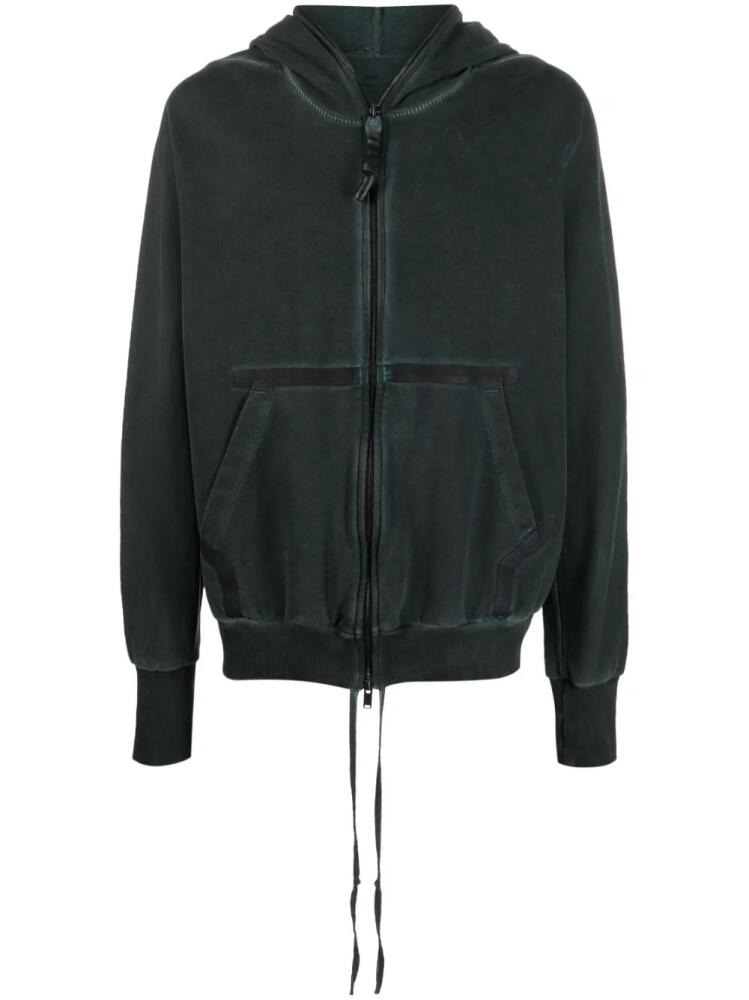 Isaac Sellam Experience zipped cotton hoodie jacket - Green Cover