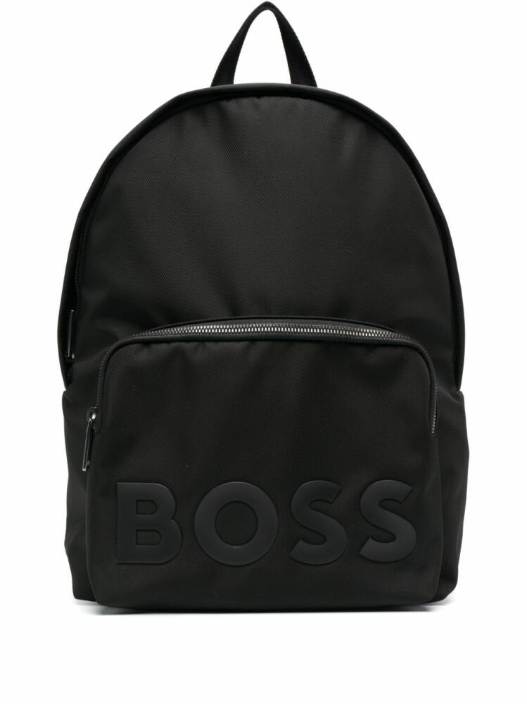 BOSS embossed logo-detail backpack - Black Cover