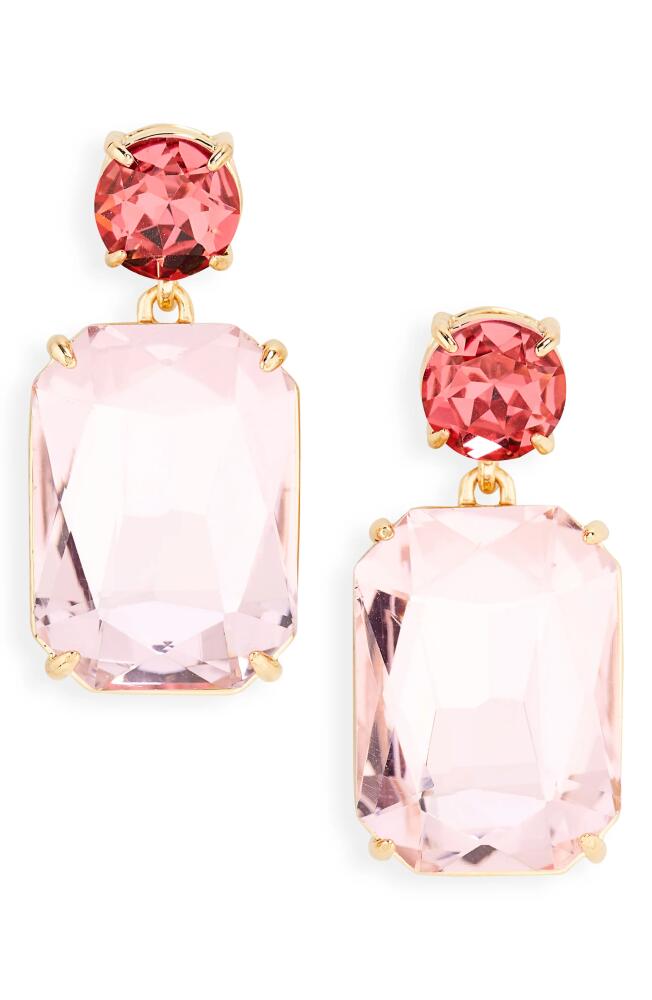 Carolina Herrera Riviera Crystal Drop Earrings in Pink Multi Cover