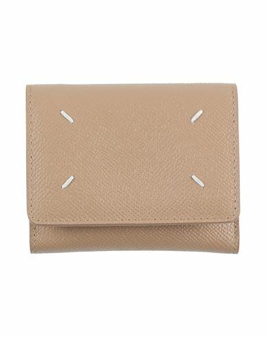 Maison Margiela Woman Wallet Beige Soft Leather Cover