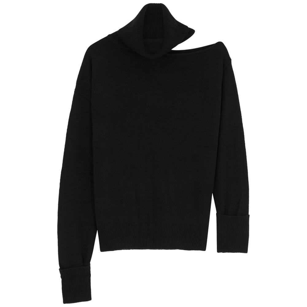 Paige Raundi Cut-out Wool-blend Jumper - Black Cover