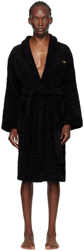 Versace Underwear Black Icon Robe Cover