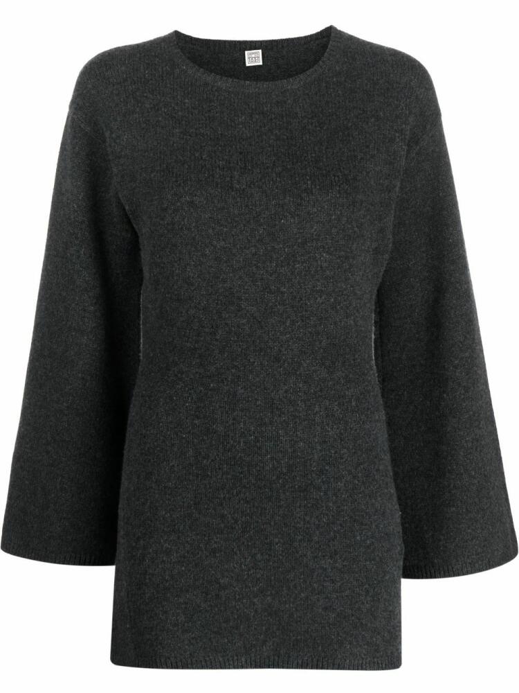 TOTEME round-neck wide-sleeve jumper - Grey Cover