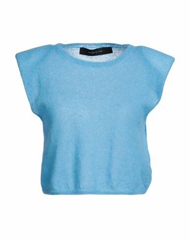 Federica Tosi Woman Sweater Azure Mohair wool, Alpaca wool, Polyamide Cover