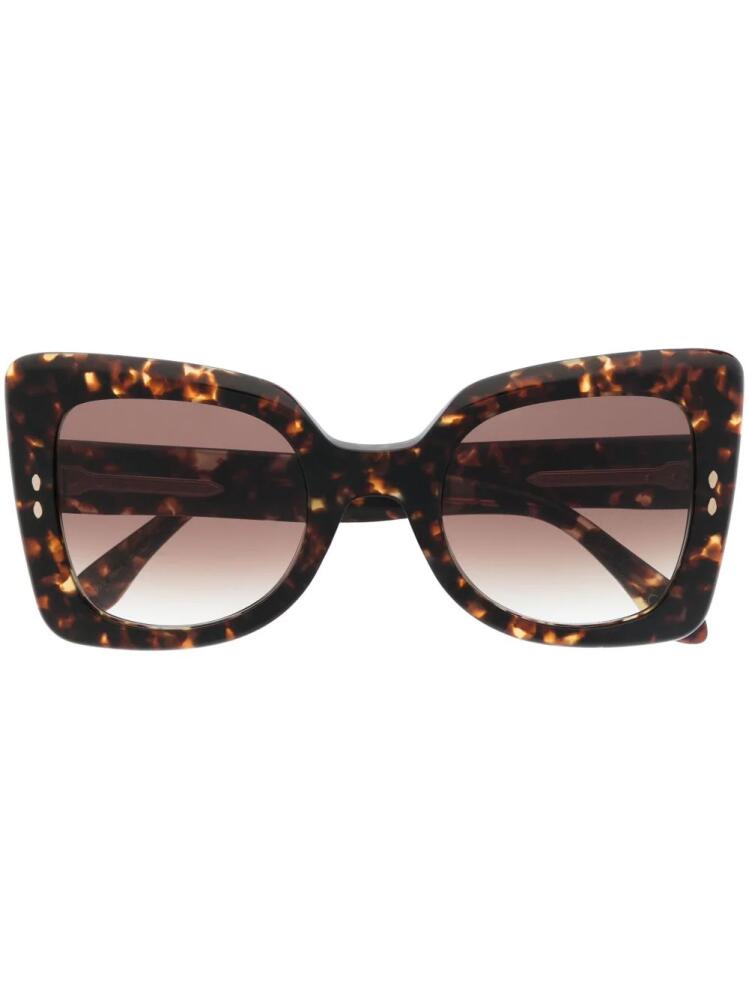 Isabel Marant Eyewear oversize-frame tortoiseshell sunglasses - Brown Cover