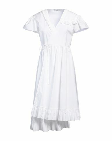 Vivetta Woman Midi dress White Cotton, Elastane Cover