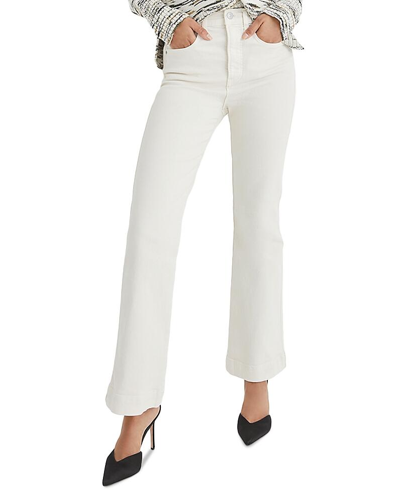 Veronica Beard Carson High Rise Ankle Flare Jeans in Ecru Cover