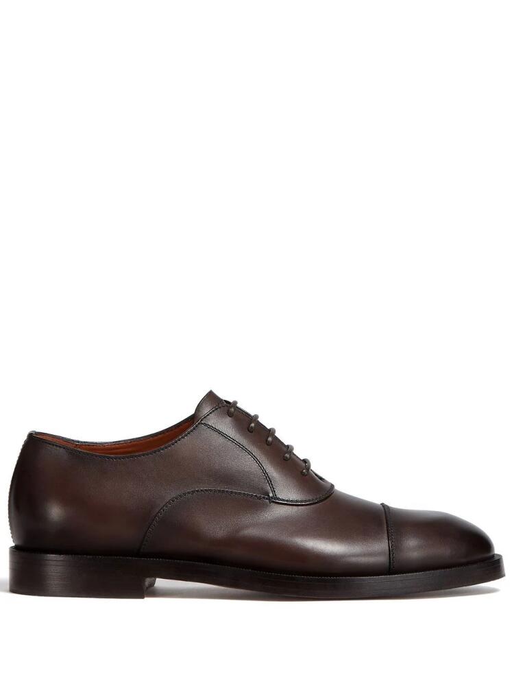 Zegna Torino leather Oxford shoes - Brown Cover