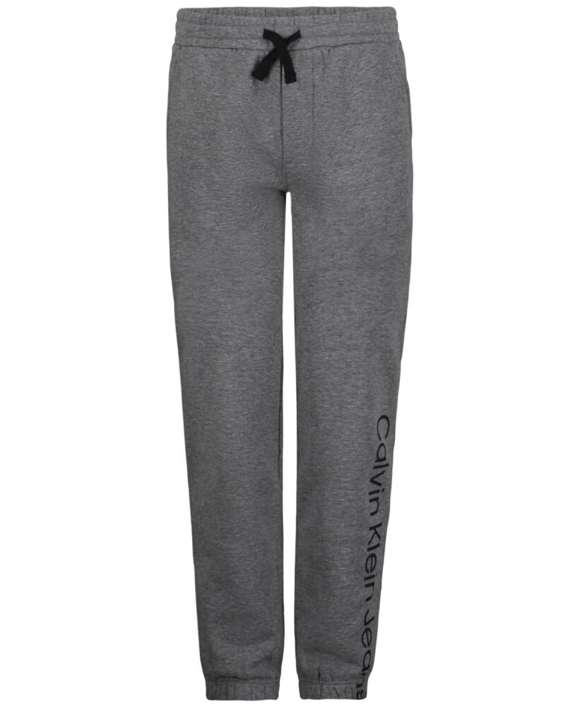 Calvin Klein Big Boys Logo Leg Jogger - Med Grey Heather Cover