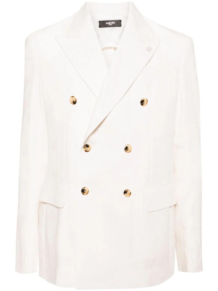 AMIRI linen-cotton blend blazer - Neutrals Cover