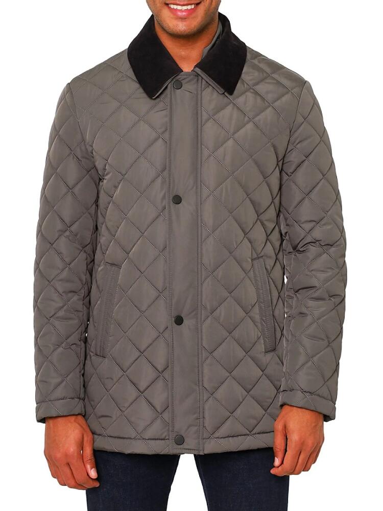 Vellapais Men's Drelux Quilted Field Jacket - Grey Cover