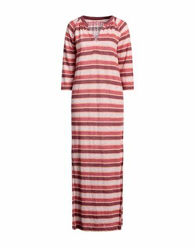 Majestic Filatures Woman Maxi dress Brick red Linen Cover